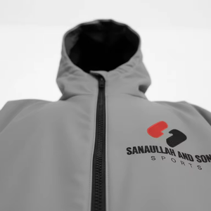 Professional Swim Parka Hooded <b>Waterproof</b> Windproof Warm Changing Robe Outdoor Sports Long <b>Jacket</b> OEM Service - Product Image 4
