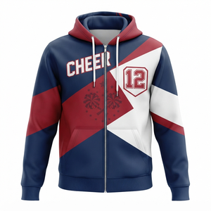Sweat à capuche zippé pour homme, bleu gris, imprimé par sublimation, coupe sportive, séchage rapide, vêtement d'automne pour le VTT - Product Image 4