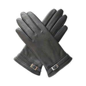 Gants en cuir uni de qualité supérieure, accessoire d'hiver haut de gamme, logo personnalisé, sport, extérieur, usage quotidien - Product Image 1
