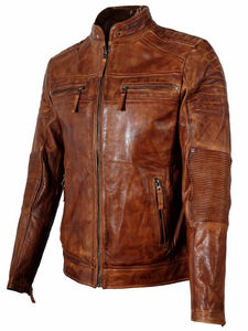 Wholesale High Quality Genuine <b>Sheep</b> <b>Skin</b> Fashion Leather <b>Jacket</b> custom <b>jacket</b> for men and women lather <b>jacket</b> custom logo - Product Image 4