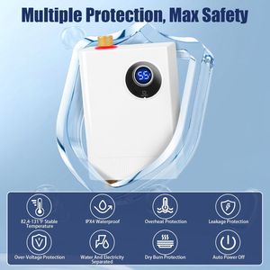 Calentador de Agua Eléctrico Instantáneo sin Tanque de 3000W con Mini Pantalla Digital para Cocina, RV, Fregadero y Baño - Product Image 5