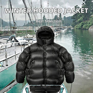 Chaqueta de Invierno para Hombre, Estilo Urbano, Transpirable, Impermeable, con Cierre, Cuello Alto, Acolchada, con Logotipo Bordado en la Parte Delantera, Personalizable - Product Image 2