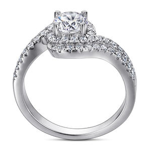 1ct Round 3 in 1 <b>Ring</b> <b>Set</b> Pave Setting 925 Silver Moissanite Diamond Bridal <b>Ring</b> for Wedding for <b>Women</b> - Product Image 5