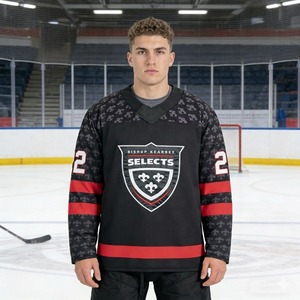 Uniformes de Hockey Personalizados al por Mayor, Jersey de Hockey con Bordado Personalizado, Sublimación, Transpirable, 100% Poliéster, Uniformes de Equipo - Product Image 1