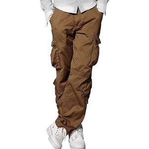 Pantalon cargo décontracté pour homme de haute qualité, 100 % coton, pantalon de survêtement personnalisé, cordon de serrage, taille élastique, respirant, séchage rapide, écologique - Product Image 3