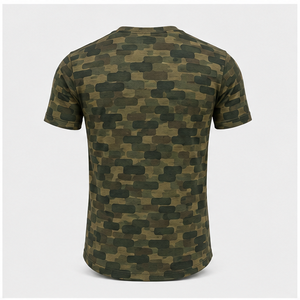Camiseta de Manga Corta para Hombre con Estampado de Camuflaje Personalizado de Pino y Olivo, Cuello Redondo, MTS-CAMO-0003 - Product Image 4