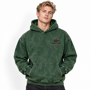Sudadera con capucha moderna para hombre con efectos de teñido pigmentado, tela suave y un estilo vintage atractivo para la moda urbana. - Product Image 1