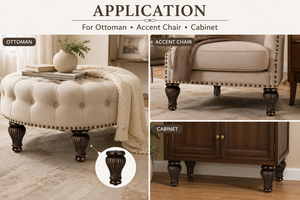 Patas de soporte de madera maciza modernas Base de muebles duradera para mesas, sofás y gabinetes Patas de soporte de muebles de madera maciza - Product Image 3
