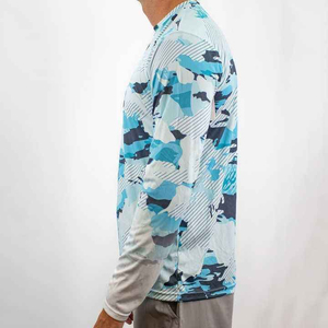 เสื้อตกปลาผู้ชายแขนยาวแฟชั่นใหม่ปี 2026 แบบสั่งทำพิเศษ พิมพ์ลายแบบ Sublimation ผลิตในปากีสถาน - Product Image 3
