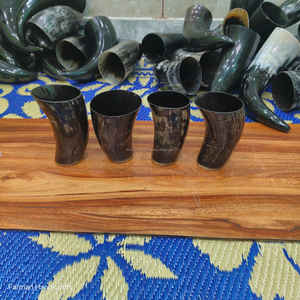 Taza Vikinga Artesanal de Cuerno de Buey Natural, Pulida, Estilo Medieval, Lujosa, para Cerveza, Ecológica, Resistente al Calor - Product Image 3