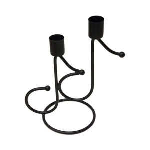 Bougeoir noir Midnight Grace avec design classique pour intérieurs modernes et traditionnels - Product Image 1