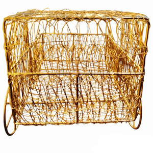Handmade Metal Mesh Wire Cart Diwali <b>Hamper</b> <b>Basket</b> Nest Style <b>for</b> Home Decor Fruits Storage Bin Organizer <b>for</b> Toiletry Cosmetic - Product Image 4