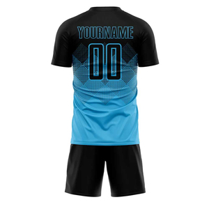 Ensemble d'uniformes de football de haute qualité à séchage rapide, logo personnalisé, prix de gros, vêtements de sport de football, technologie de découpe automatisée, OEM - Product Image 3