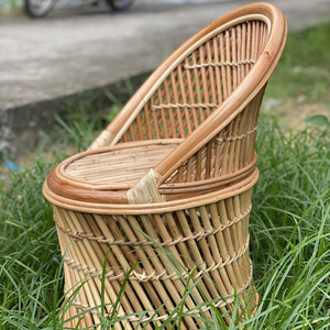 Chaises pour enfants en rotin naturel pour fêtes, mobilier enfant robuste, chaises de salle à manger, accessoires de photographie. - Product Image 1