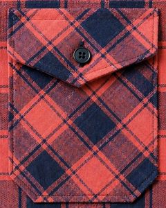 Chemise décontractée à carreaux rouge et noir personnalisée pour homme, coupe ajustée, manches longues, boutonnée, en coton, élégante, de qualité supérieure, vêtement tendance - Product Image 4