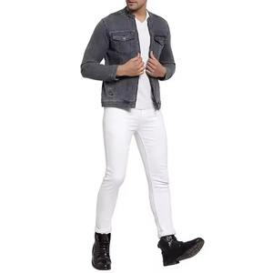 Blouson en jean 100 % coton de haute qualité pour homme 2026, style streetwear long, avec logo personnalisé, vente en gros, hiver, avec poches décoratives - Product Image 6