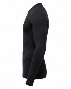 T-shirt de compression à manches courtes pour homme, gris, séchage rapide, en spandex et polyester, coupe ajustée - Product Image 4