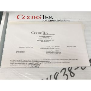 แหวนเซรามิก Coorstek 4095082-001, เส้นผ่านศูนย์กลางภายนอก 8.775 มม. x - อุปกรณ์และอะไหล่เซมิคอนดักเตอร์ระดับโลกที่เชื่อถือได้ - Product Image 5