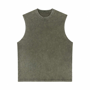 Débardeur Homme Sans Manches à Coupe Ample 100% Coton Col Rond Gilet Musculation Gymnastique Respirant Écologique - Product Image 1