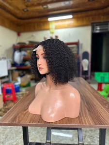 Pelucas cortas bob de cabello virgen vietnamita Shinhair al por mayor, con cutícula alineada, rizo Jerry Water Curl, cabello humano con clip, trama única, negro. - Product Image 5