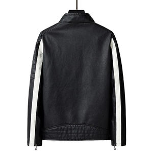 แจ็คเก็ตหนังผู้ชายคุณภาพสูงสั่งทำพิเศษ แจ็คเก็ตมอเตอร์ไซค์ทันสมัยบุขน PU หนานุ่ม สไตล์ลำลองสำหรับฤดูใบไม้ร่วง ทำจากหนังแกะ - Product Image 2