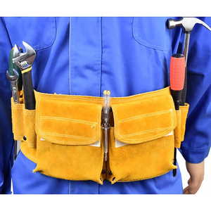 Cow Split Leather Waist Tool Bag with Pocket - Product Image 6