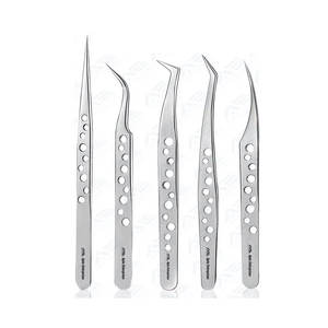 Pince à épiler en acier inoxydable avec logo personnalisé pour extension de cils droits OEM pour application de cils classiques et volumineux - Product Image 1