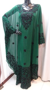 Vestido árabe largo de manga larga, caftán árabe bordado - Product Image 3