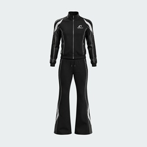 Trendy Regular Fit <b>Flared</b> Tracksuit Fashionable Comfortable Sweatshirt and Pants Set Perfect for <b>Men</b> Women Teenagers - Product Image 5