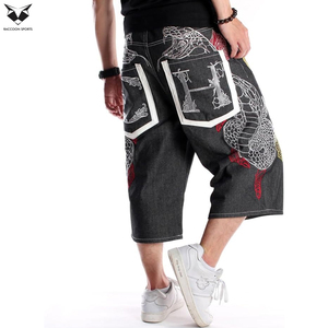 Latest Design Breathable Printed Denim Jorts Mens Vintage Streetwear <b>Jean</b> <b>Shorts</b> Custom Logo Loose Fit <b>Shorts</b> Light Summer - Product Image 4