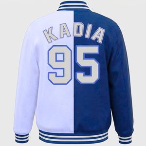 Streetwear <b>Canvas</b> Varsity Bomber <b>Jacket</b> Contrast Colors Button Custom Logo Windproof Breathable Men's <b>Jackets</b> - Product Image 6