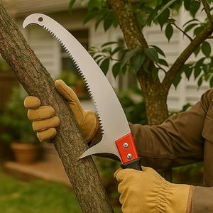 Sierra de podar para árboles con hoja de 23 pulgadas, sierra de mano con gancho, cortador de madera, mango de PVC antideslizante, herramientas para recortar madera - Product Image 6