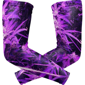 Manguitos de Ciclismo Transpirables con Patrón Morado Unisex, Protección Anti-UV, Ligeros, 90% Poliéster, 10% Elastano, para Adultos - Product Image 3