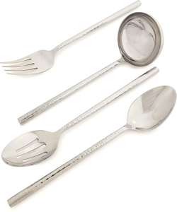 Ensemble de couverts en métal élégant avec un poids équilibré pour une manipulation confortable dans les cuisines domestiques et commerciales - Product Image 3