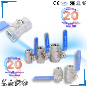 Válvula de Bola de Rosca de Paso Completo Manual de 2 Piezas, SS316/SS321L, CF8M/WCB, 3000 psi, Sello de PTFE/RPTFE, -20C~200C, para Medios de Gas/Agua/Aceite - Product Image 4