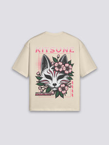 Camiseta Japonesa Kitsune, Transpirable, de Verano, Lavable, de Algodón Puro, Estilo Vintage Retro, de Media Manga - Product Image 5