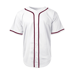 Wholesale New High Quality 100% Polyester Baseball Jersey Breathable Quick Dry V-neck Digital Print Customized Color <b>Red</b> Black - Product Image 5