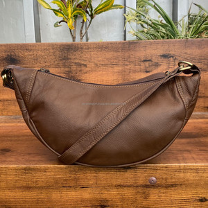 Bolso bandolera de cuero genuino de diseñador, bolso para axilas, venta al por mayor, bolso y monederos de media luna, bolso de mano de hombro de alta calidad para mujer - Product Image 4