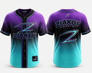 เสื้อเบสบอลผู้ชาย ZIAKOT แขนสั้นทรงปกติ ระบายความชื้นได้ดี สีไล่ระดับ เสื้อผ้ากีฬา - Product Image 6