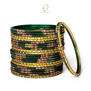 2026 High Quality Kids Green Gold Plated Stainless Steel <b>Crystal</b> Wedding Premium Fashion Zircon Bangles for Gifts Wholesale - Product Image 2