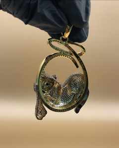 Pendentif Chat Endormi en Moissanite VVS, en Argent 925, Bijou Hip-Hop, Cadeau Idéal pour les Amateurs de Chats, Pendentif Personnalisé Effet Glacé - Product Image 2