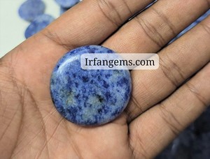 Piedra de Jaspe Azul con Manchas 100% Natural - Cabujón de Jaspe con Manchas de Alta Calidad, Gema Suelta para la Elaboración de Joyería, Cristal de Jaspe - Product Image 3