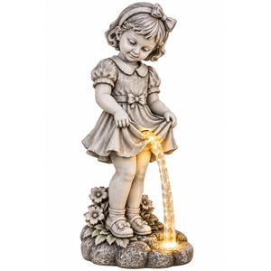 Figura de Chica Vintage de Resina, Adorno de Jardín, Decoración de Jardín con Chica Haciendo Pipí - Product Image 4