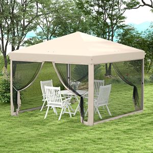 210D Oxford 10FT X 10FT Instant Pop up <b>Canopy</b> <b>Tent</b> Height Adjustable with Netting for Parties and Screen Room House - Product Image 2