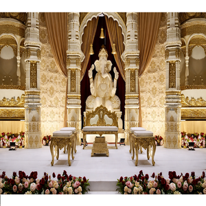 Décoration de Mandap ouvert pour mariage sud-indien de rêve, grande scène de mariage sri-lankaise avec Mandap, Mandap de mariage hindou blanc personnalisé - Product Image 1
