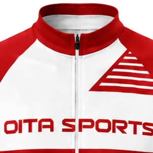 Ensemble maillot et short de cyclisme rouge et blanc, manches courtes, fermeture éclair intégrale, séchage rapide, rembourré, uniforme de course cycliste, entraînement d'équipe, performance - Product Image 3