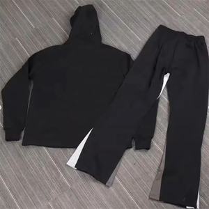 Econex Sports 2025Custom 100% Cotton 3D Puff Print <b>Hoodie</b> <b>Fleece</b> Baggy Stacked Flared Sweatpantsand <b>Hoodie</b> Set Custom Sweat Suit - Product Image 6