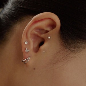[W Island] Patch d'ornement floral pour l'oreille en or 24K, ruban transparent imperméable WBL, patch bijou d'acupression pour l'oreille Muse brillant - Product Image 1