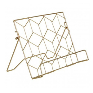 Support de livre en métal doré pour la maison, le bureau, le salon, décoration de bureau, support de livre fait à la main - Product Image 1
