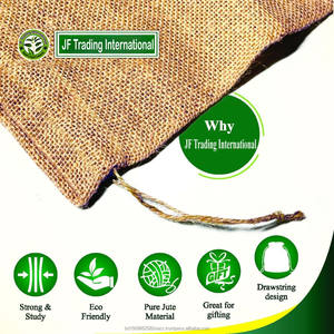 Grands sacs en toile de jute avec cordon de serrage 8"X12" – Sacs cadeaux en jute naturelle pour anniversaires, Noël, fêtes et conservation alimentaire - Product Image 4